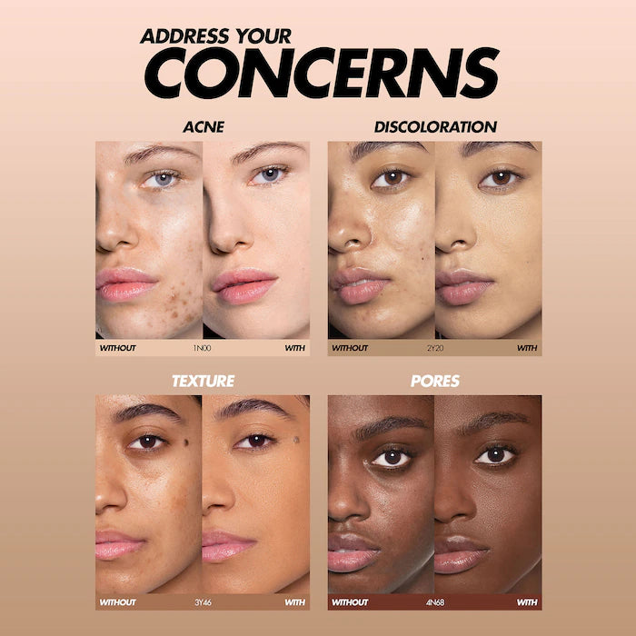 BAJO PEDIDO - MAKE UP FOR EVER HD Skin Waterproof Natural Matte Foundation — Base De Maquillaje Impermeable De Acabado Mate Natural Y Cobertura Larga Duración