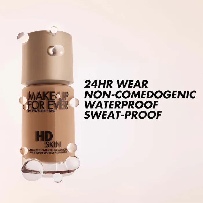 BAJO PEDIDO - MAKE UP FOR EVER HD Skin Waterproof Natural Matte Foundation — Base De Maquillaje Impermeable De Acabado Mate Natural Y Cobertura Larga Duración