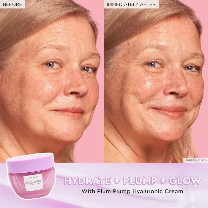BAJO PEDIDO - Glow Recipe Plum Plump Hyaluronic Acid Moisturizer – Crema Hidratante Refillable Con Ácido Hialurónico