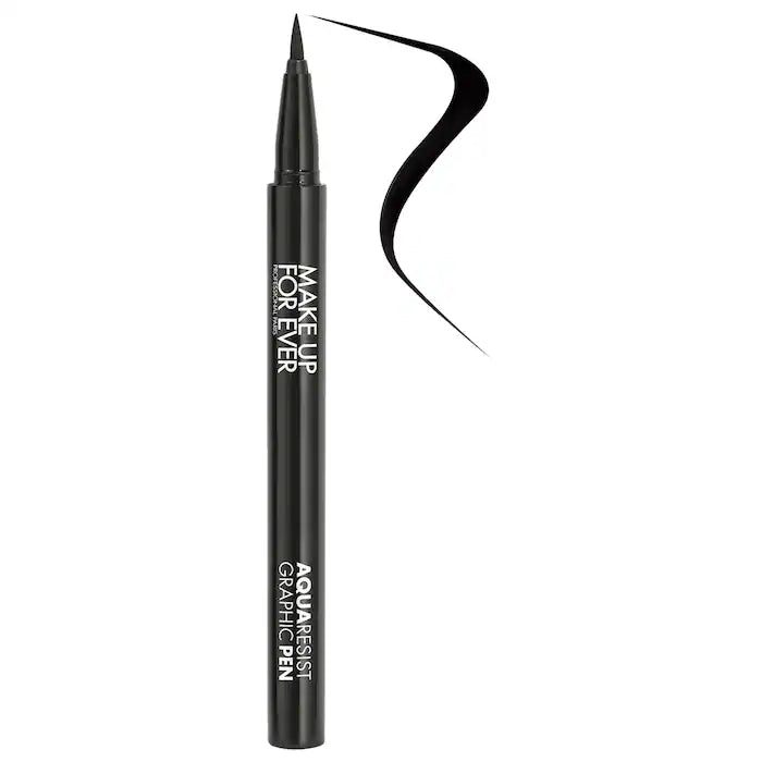 BAJO PEDIDO - Make Up For Ever Aqua Resist Graphic Pen 24HR – Delineador Líquido Waterproof Punta Fina Negro Intenso