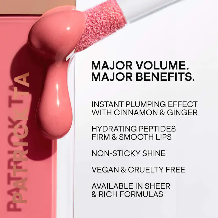 PATRICK TA Major Volume Plumping Lip Gloss | Brillo Labial Voluminizador