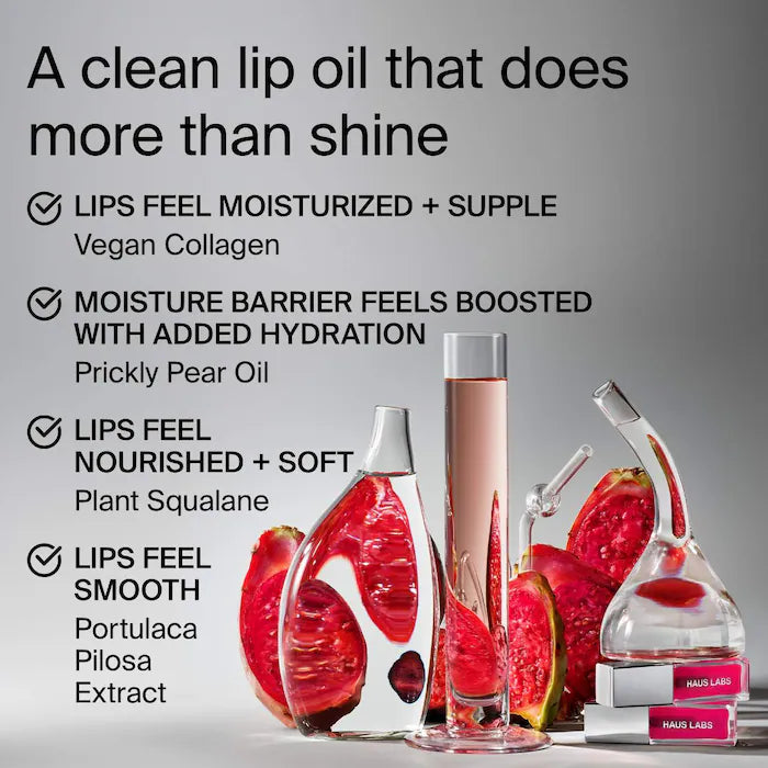 BAJO PEDIDO - HAUS LABS BY LADY GAGA PhD Hybrid Hydrating Tinted Lip Oil — Aceite Labial Hidratante Con Color Adaptable Y Brillo Natural