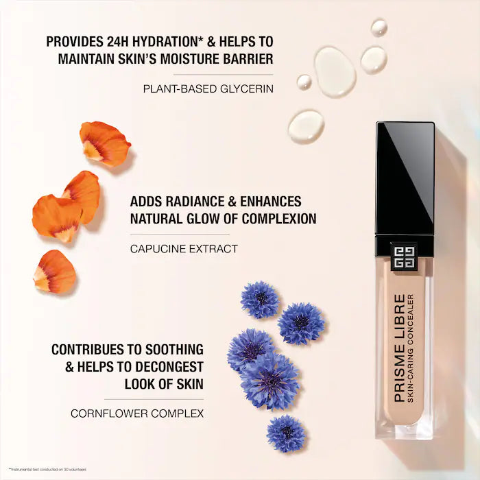 BAJO PEDIDO - Givenchy Prisme Libre Skin-Caring 24H Hydrating + Radiant + Correcting Creamy Concealer — Corrector Cremoso Hidratante De Larga Duración Con Acabado Luminoso Y Natural