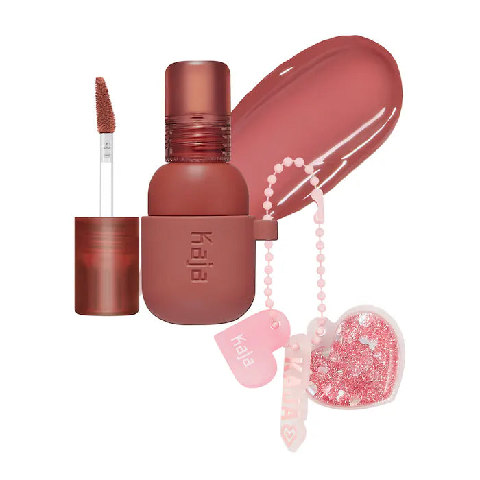 BAJO PEDIDO - Kaja Jelly Charm Glazed Lip Stain & Blush — Tinta Multifuncional para Labios y Mejillas con Llavero