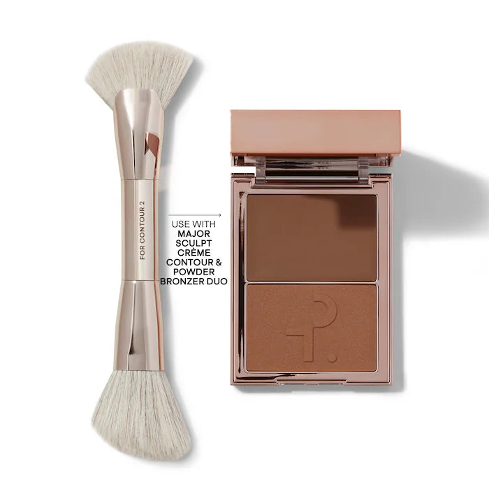 Bajo Pedido - PATRICK TA Dual-Ended Contour Brush | Brocha Doble Profesional para Contorno y Definición