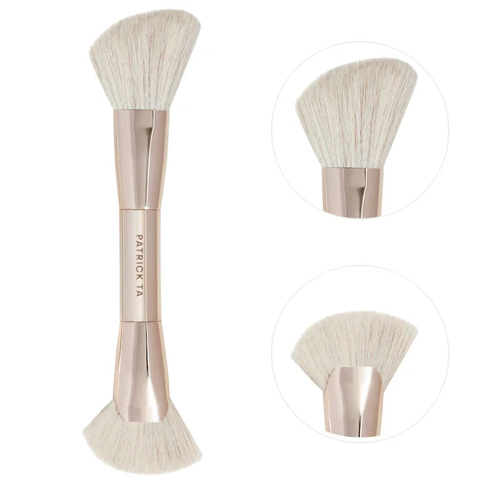 Bajo Pedido - PATRICK TA Dual-Ended Contour Brush | Brocha Doble Profesional para Contorno y Definición