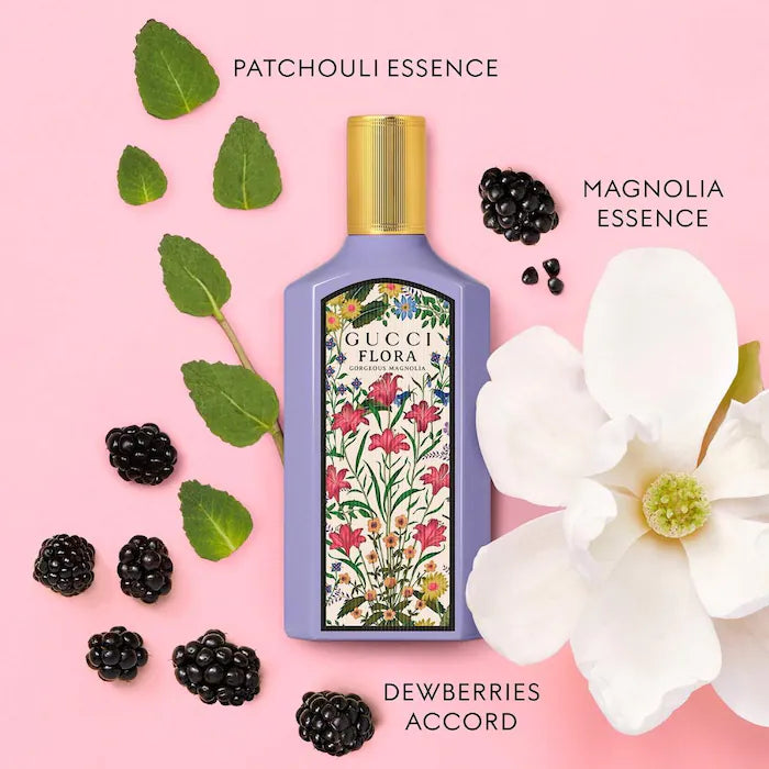 BAJO PEDIDO - Gucci Flora Gorgeous Magnolia Eau de Parfum with Berries and Patchouli — Perfume Femenino Floral Con Notas De Bayas Y Pachulí