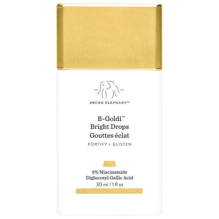 BAJO PEDIDO - Drunk Elephant B-Goldi Bright Illuminating Drops — Sérum Iluminador Con 5% De Niacinamida Y Partículas Doradas Para Una Piel Radiante 30 ML