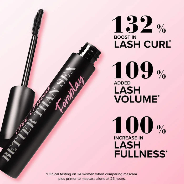 Too Faced Better Than Sex Foreplay Waterproof Mascara Primer Prebase Waterproof Para Pestañas
