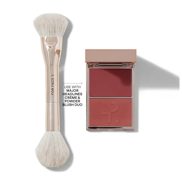 Bajo Pedido - PATRICK TA Dual Ended Blush Brush | Brocha Doble Profesional para Rubor y Difuminado Perfecto