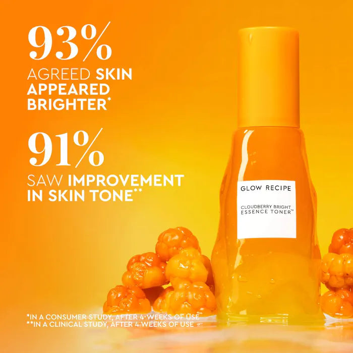 BAJO PEDIDO - Glow Recipe Cloudberry Bright Essence Toner 65 ML — Tónico Esencia Iluminador Con Cloudberry Y Niacinamida Para Piel Radiante