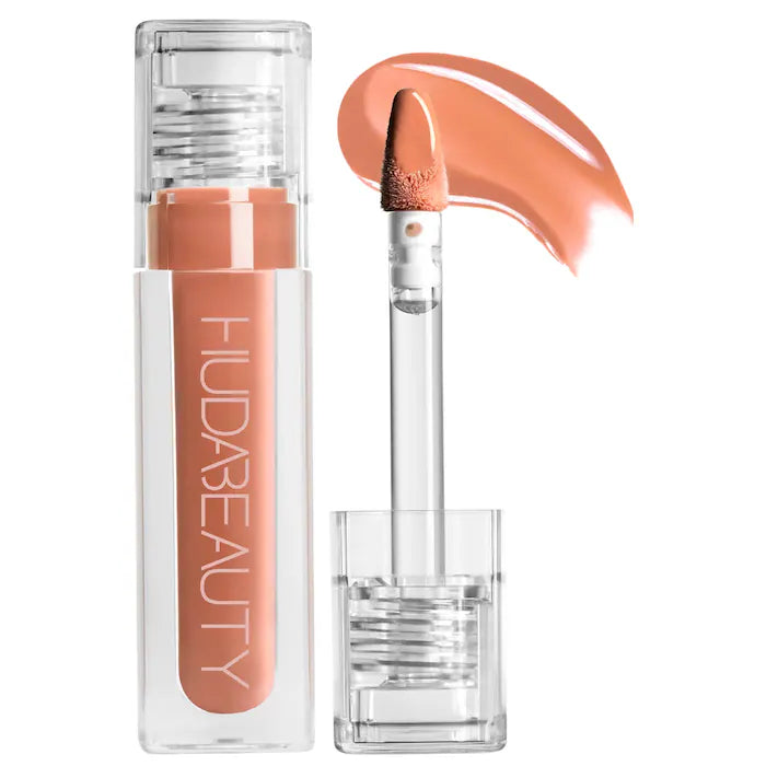 BAJO PEDIDO - HUDA BEAUTY Faux Filler Shiny Non-Sticky Lip Gloss — Brillo Labial Voluminizador Con Efecto 3D Y Acabado Suave No Pegajoso