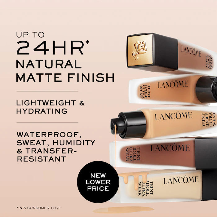 BAJO PEDIDO - Lancôme Teint Idole Ultra 24H Long Wear Matte Foundation with Hyaluronic Acid & Vitamin E — Base De Maquillaje De Larga Duración Con Acabado Mate E Hidratante