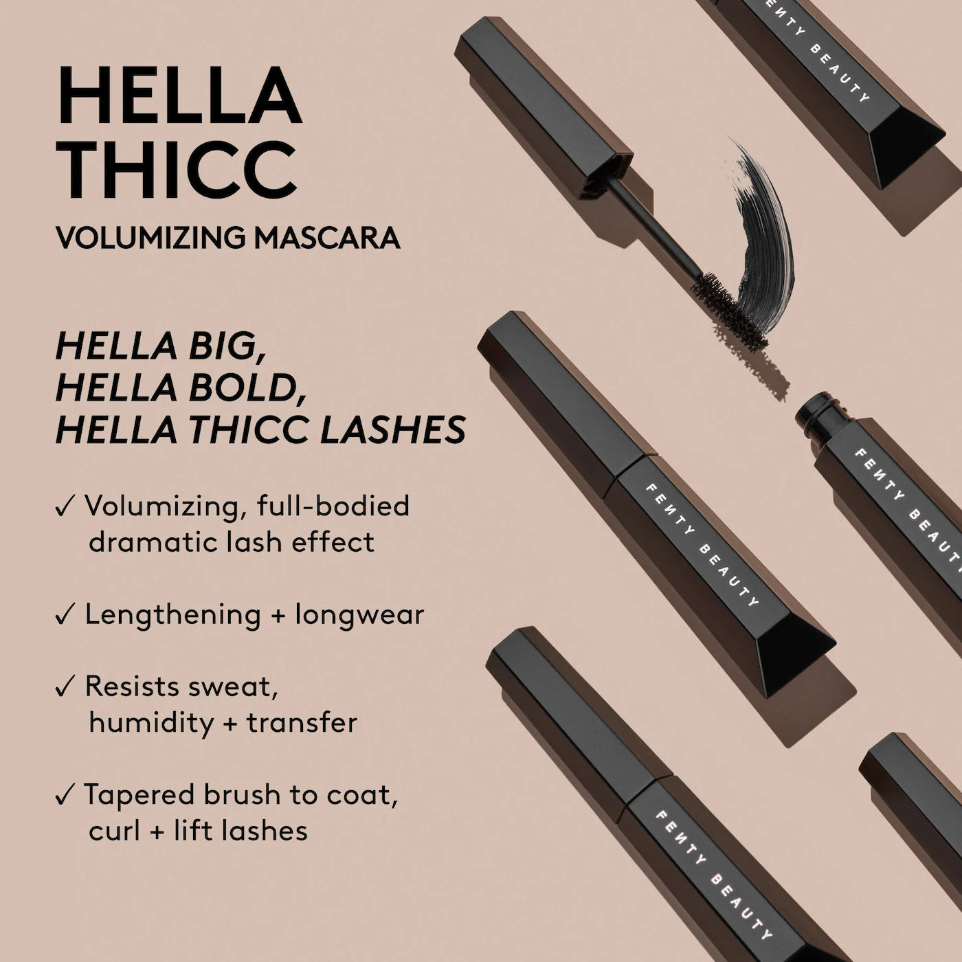 FENTY BEAUTY BY RIHANNA Hella Thicc Volumizing Mascara | Máscara de Pestañas