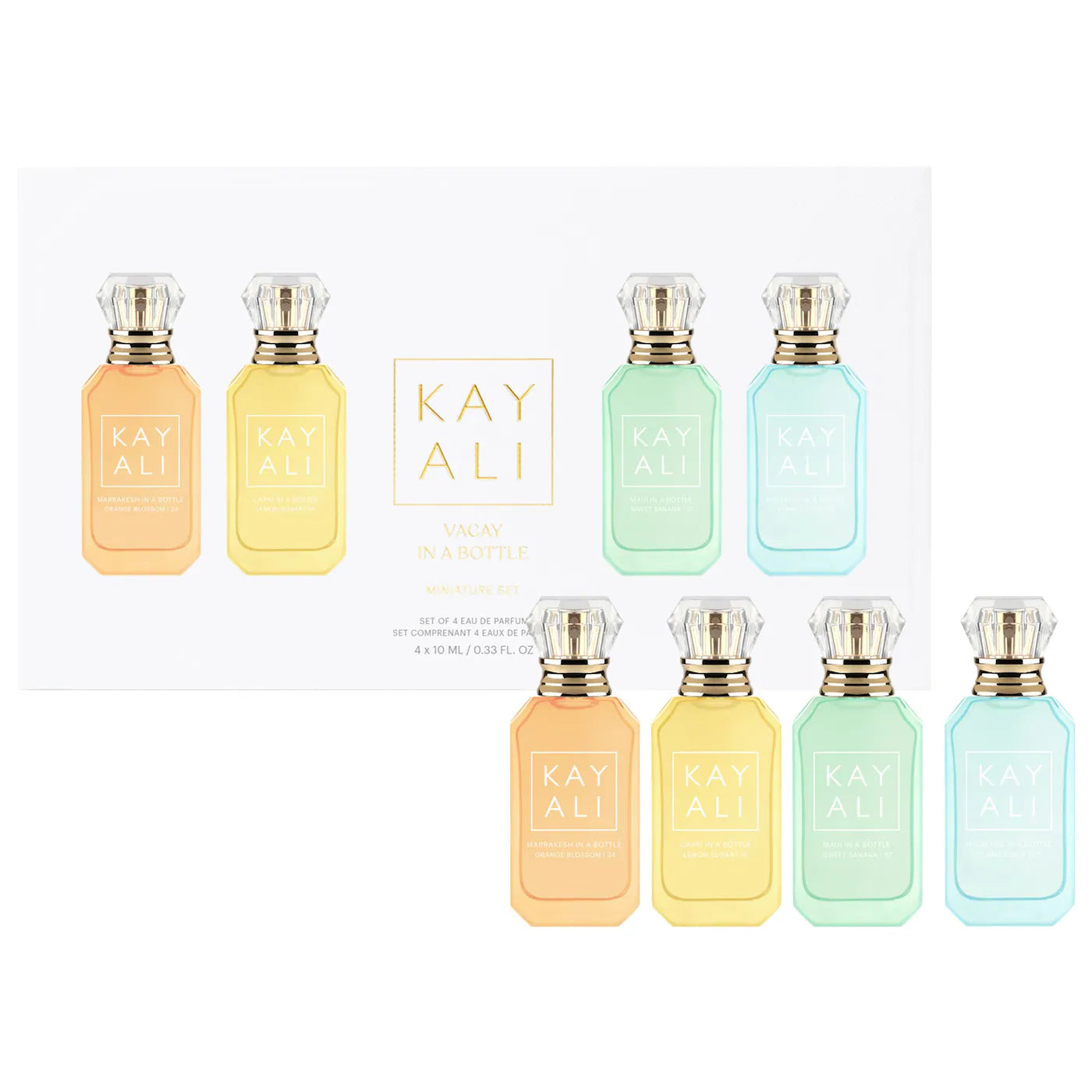 BAJO PEDIDO - KAYALI VACATION IN A BOTTLE Mini Perfume Set | Set de Perfumes Mini