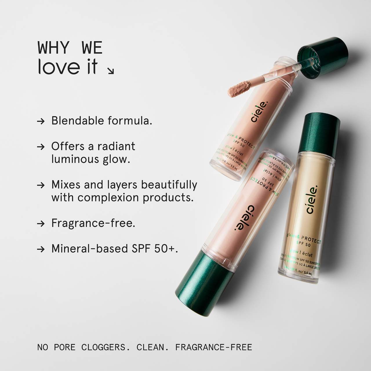 BAJO PEDIDO - ciele glow & PROTECT SPF 50+ Highlighter | Iluminador Líquido Con SPF