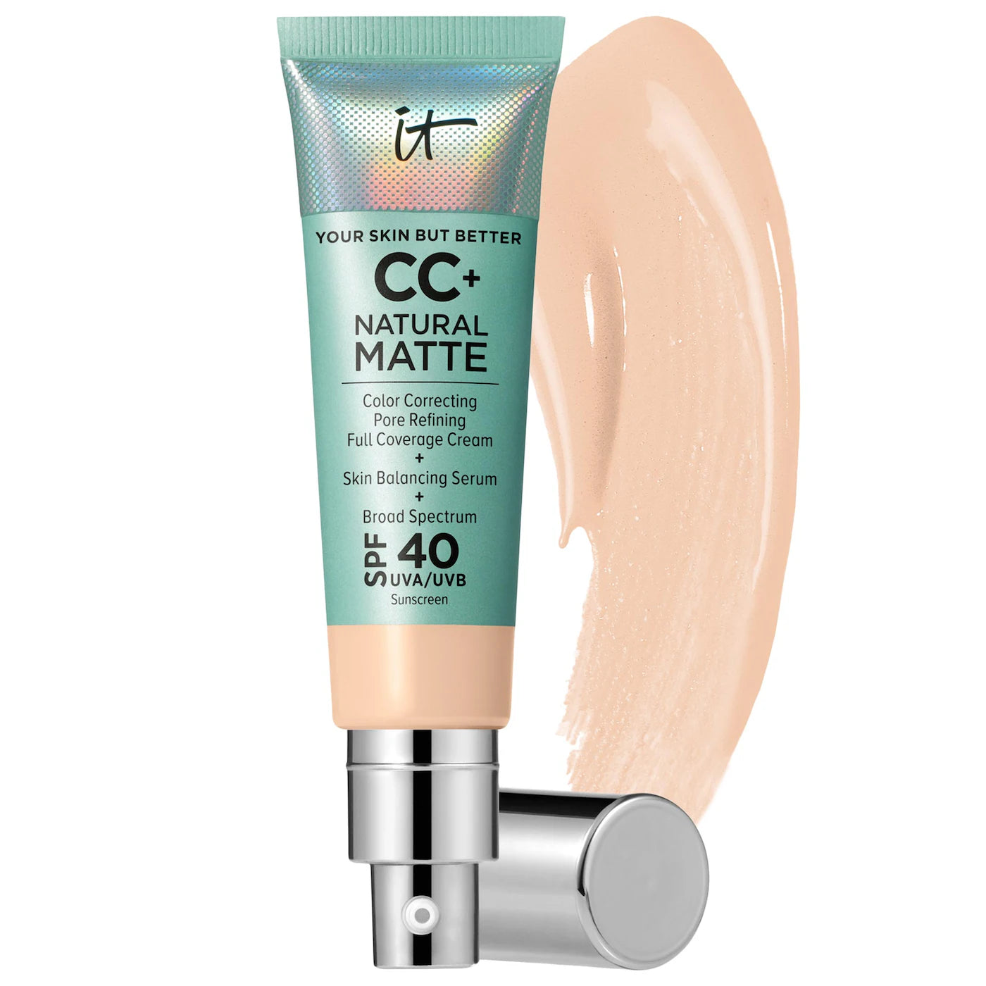 BAJO PEDIDO - IT COSMETICS CC+ Cream Natural Matte Foundation with SPF 40 | CC Cream SPF