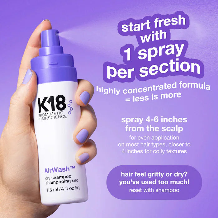 BAJO PEDIDO - K18 AirWash™ Dry Shampoo | Shampoo en Seco