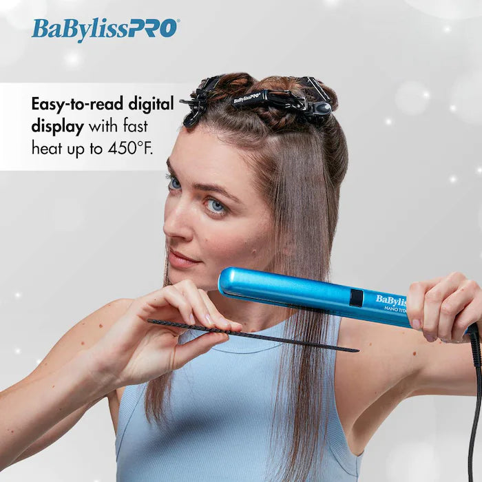 Bajo Pedido – BaBylissPRO Nano Titanium 1” Digital Hair Straightener Flat Iron