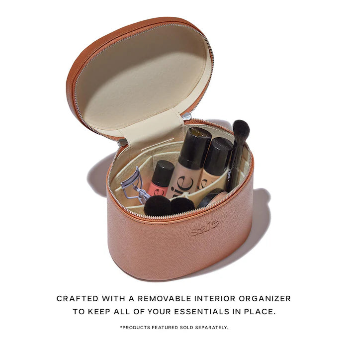 BAJO PEDIDO - Saie The Vanity Case Color Brown Cosmetiquera Elegante Organizador De Maquillaje