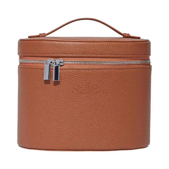 BAJO PEDIDO - Saie The Vanity Case Color Brown Cosmetiquera Elegante Organizador De Maquillaje