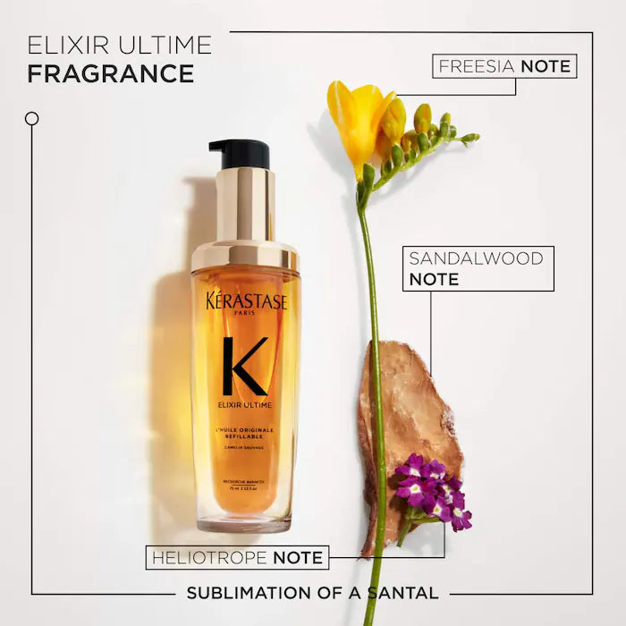 BAJO PEDIDO - Kérastase Elixir Ultime Refillable Hydrating Hair Oil — Aceite Capilar Hidratante Y Refill Recargable Para Brillo, Suavidad Y Nutrición Intensa