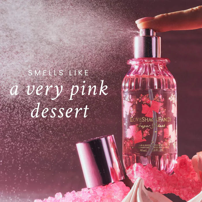 BAJO PEDIDO - LoveShackFancy Mini Sugar Blush Hair & Body Perfume Mist con Vainilla y Maracuyá 90 ml