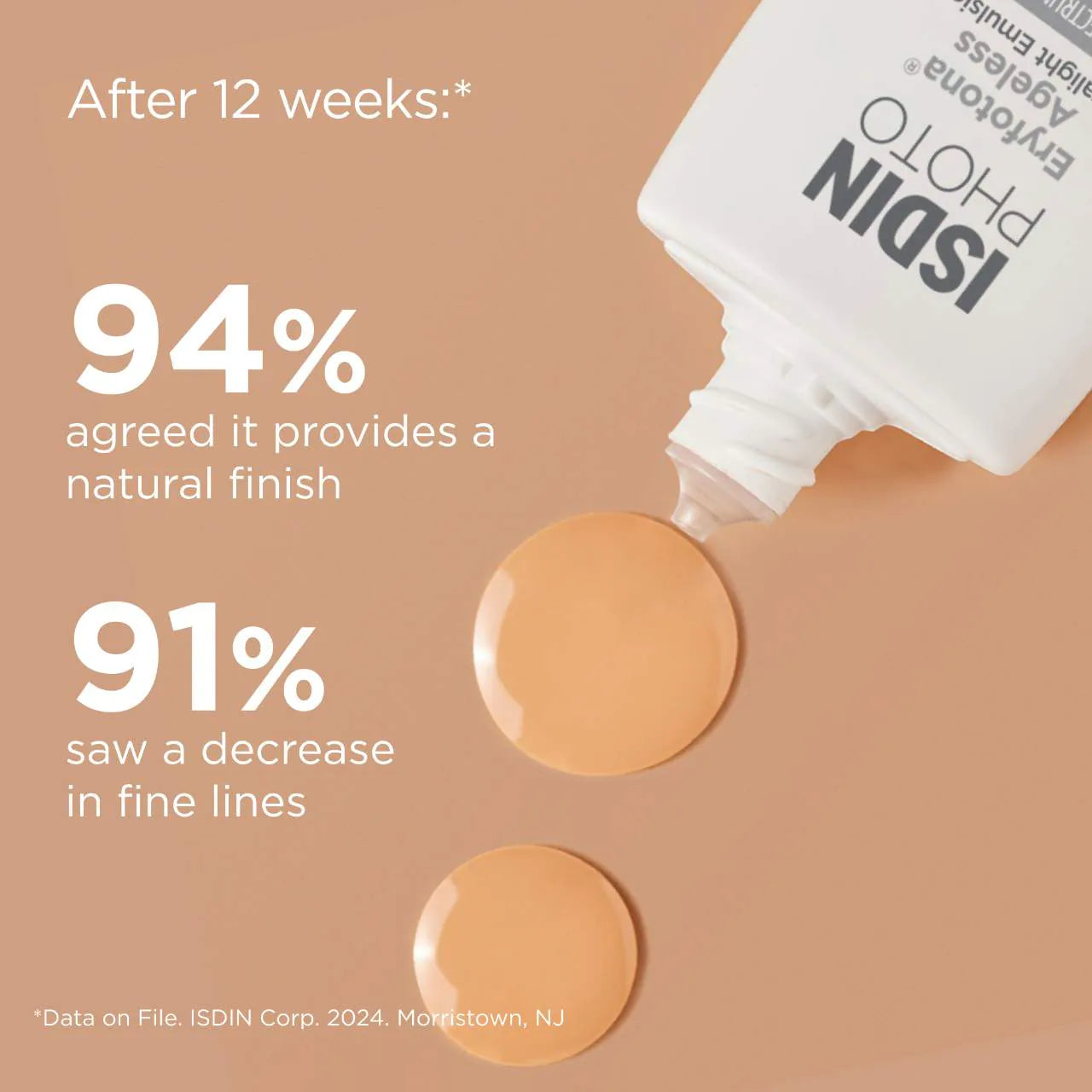 BAJO PEDIDO - ISDIN Eryfotona Ageless Ultralight Tinted Mineral Sunscreen SPF 50 to even tone and fight photoaging with Peptides and Vitamin E 50 | Protector Solar con Color