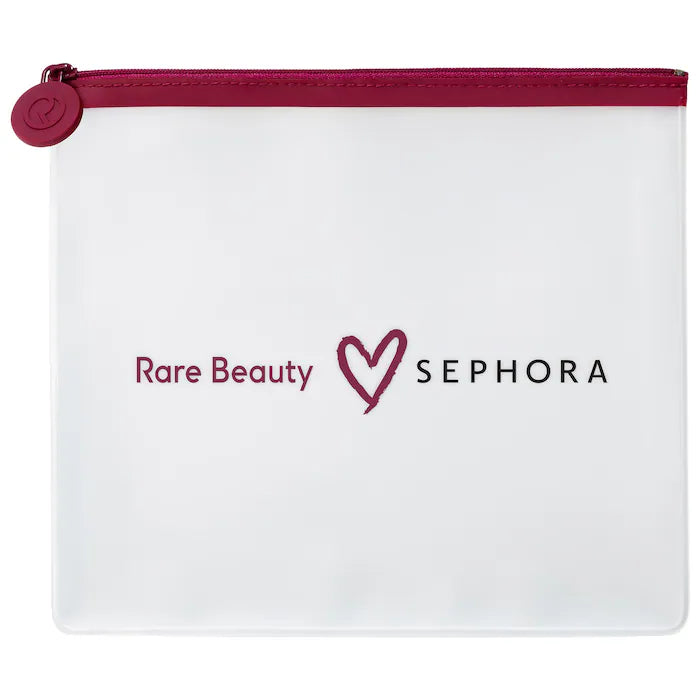Rare Beauty X Sephora Travel Makeup Pouch – Bolsa De Viaje Con Mini Iluminador Y Mini Máscara De Pestañas