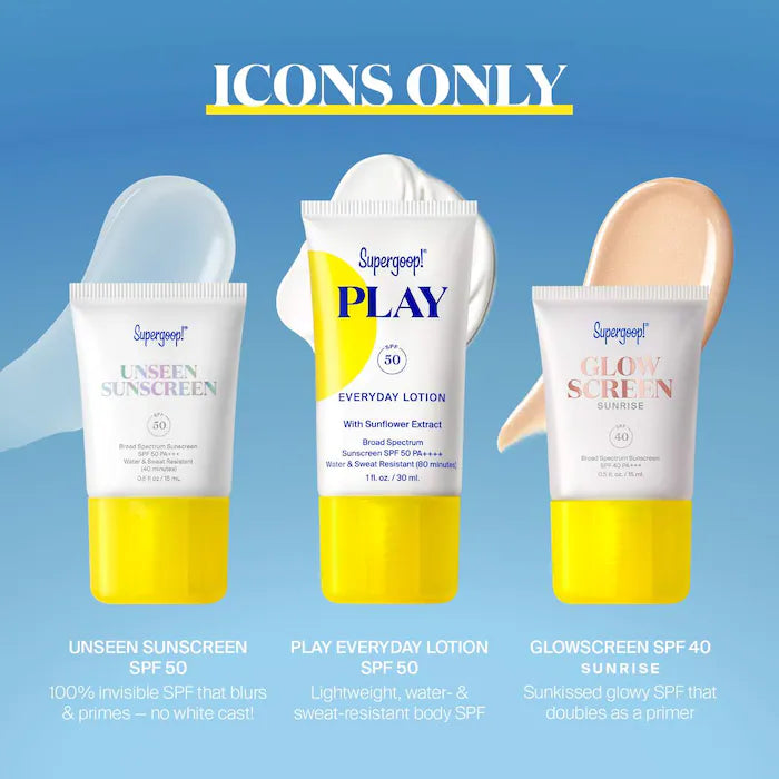 BAJO PEDIDO - SUPERGOOP! Icons Only SPF Bestseller Kit | Set Exclusivo