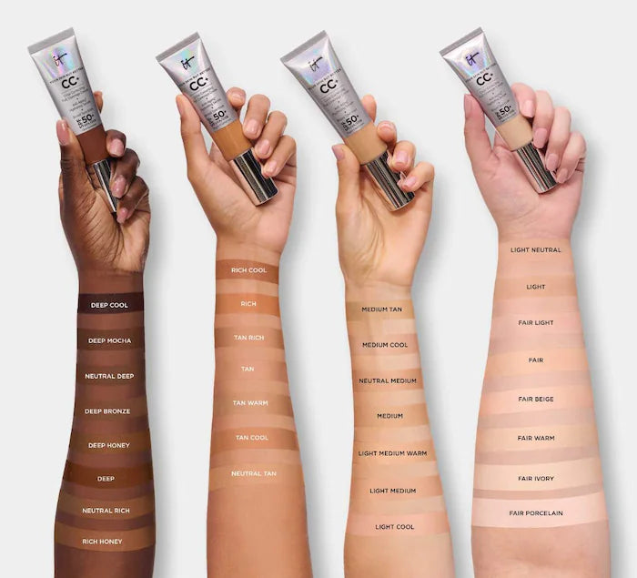 BAJO PEDIDO - IT Cosmetics CC+ Cream Full Coverage Color Correcting Foundation with SPF 50+ — Base CC De Cobertura Total Con Protección Solar Y Fórmula Antiedad