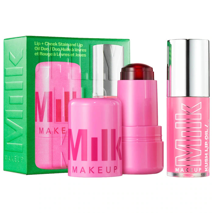 BAJO PEDIDO - MILK MAKEUP The Jelly Lip Kit: Lip + Cheek Stain & Lip Oil Duo | Set Labial Hidratante