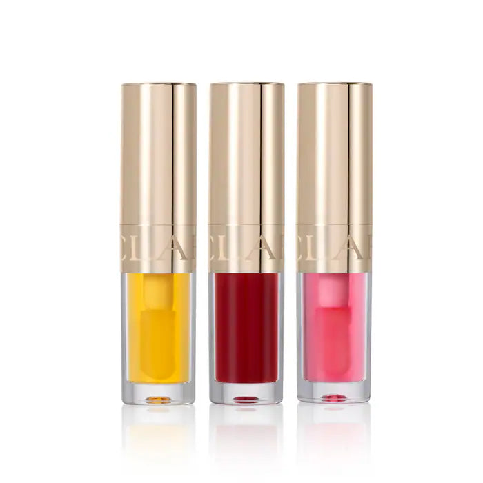 BAJO PEDIDO - Clarins Lip Comfort Hydrating Oil Set — Set De Aceites Labiales Hidratantes Con Brillo Natural y Cuidado Nutritivo