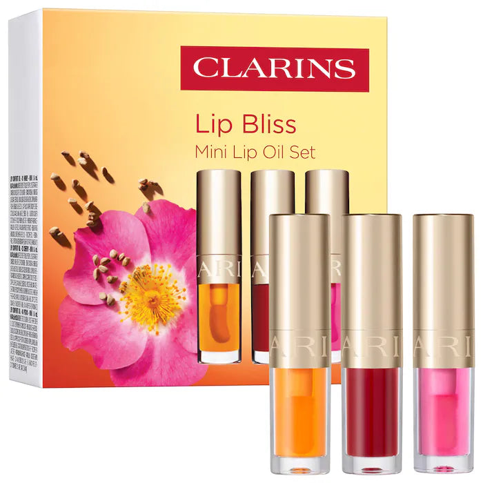 BAJO PEDIDO - Clarins Lip Comfort Hydrating Oil Set — Set De Aceites Labiales Hidratantes Con Brillo Natural y Cuidado Nutritivo