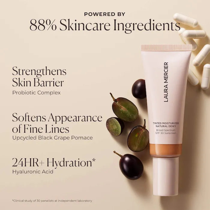 SALE  BAJO PEDIDO - Laura Mercier Long-Wear Tinted Moisturizer Natural Dewy SPF 30 with Hyaluronic Acid — Hidratante Con Color De Larga Duración Con Brillo Natural Y Ácido Hialurónico