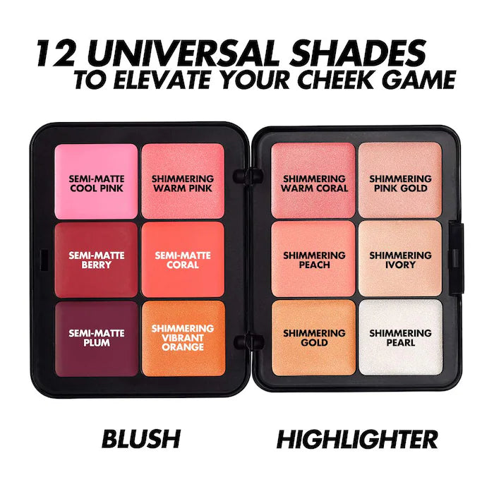 ON ORDER - Make Up For Ever HD Skin Blush & Glow Longwear Cream Face Palette – 12 Shades Blush and Highlighter Palette