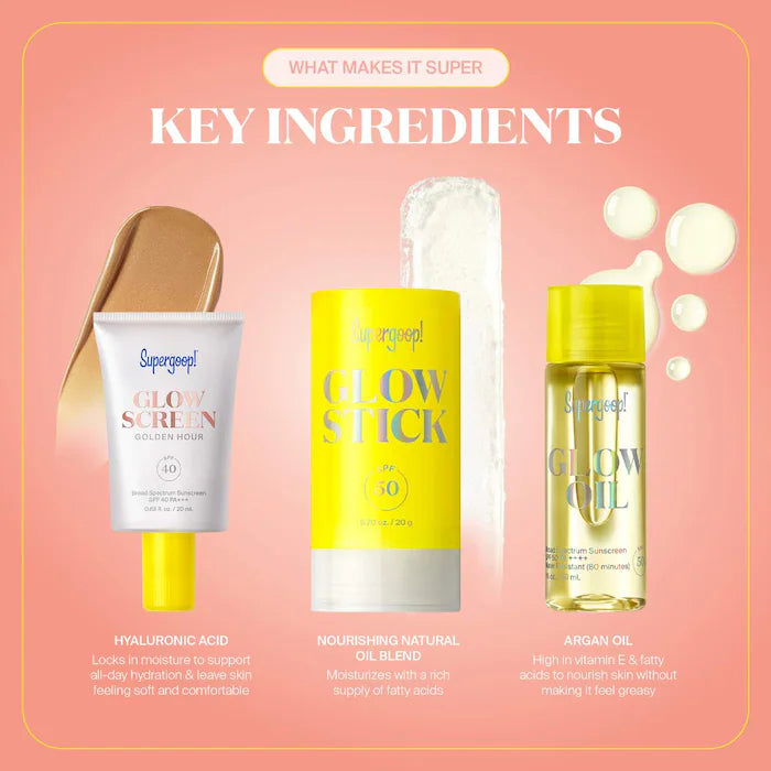 BAJO PEDIDO - SUPERGOOP! Destination Glow SPF Kit | Set Exclusivo