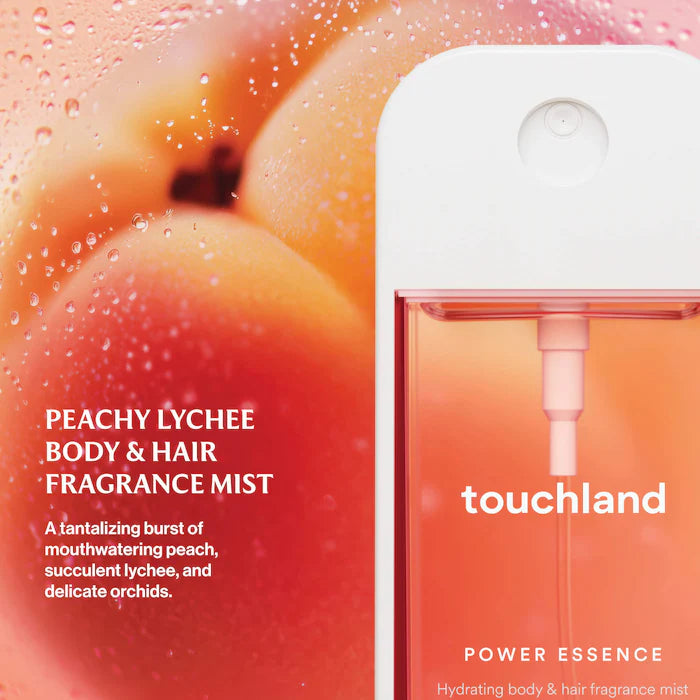BAJO PEDIDO - TOUCHLAND Peachy Lychee Power Essence Body & Hair Fragrance Mist | Perfume Mist