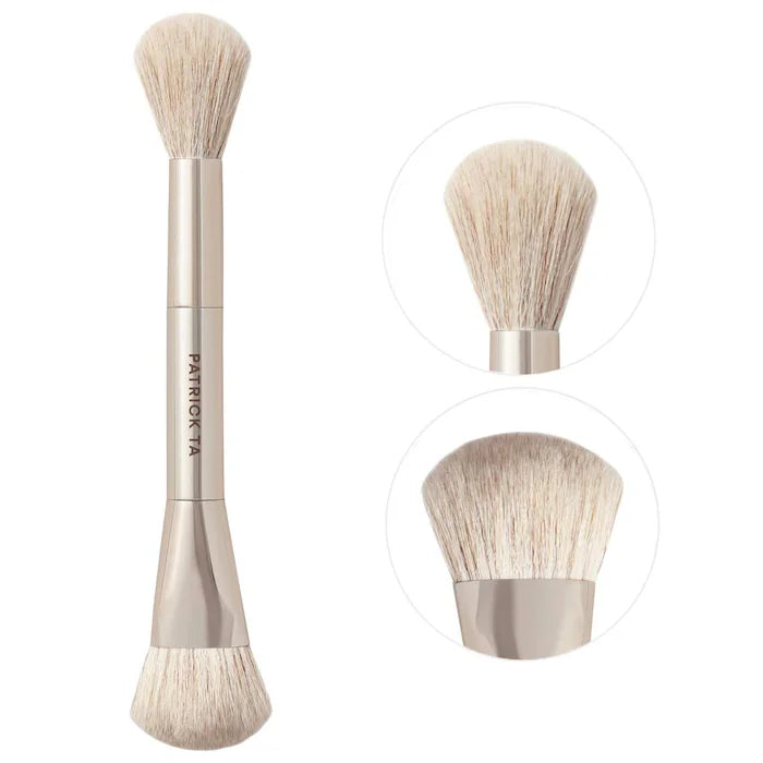 Bajo Pedido - PATRICK TA Dual Ended Precision Blush Brush | Brocha Doble Profesional para Rubor y Contorno