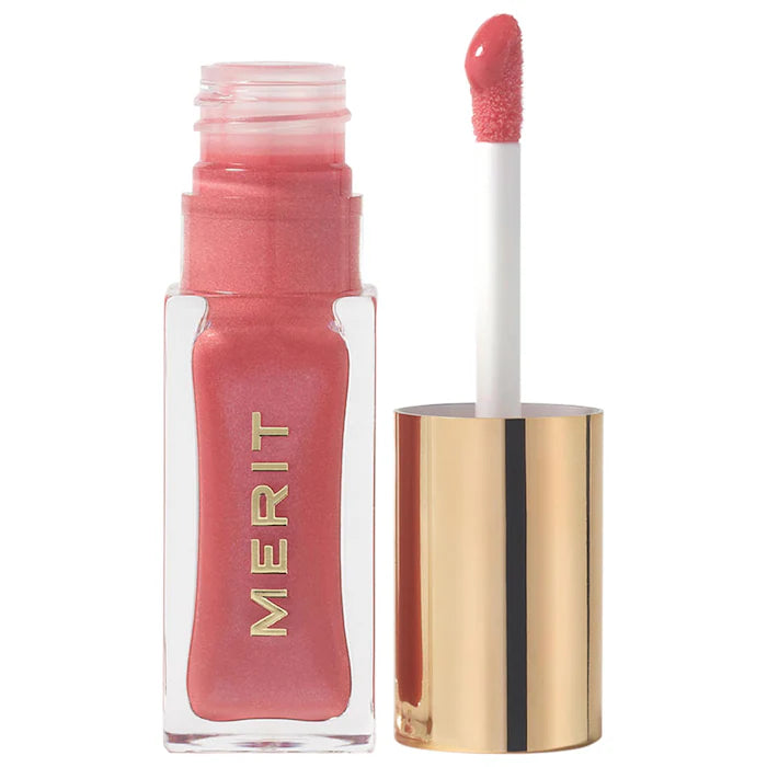 BAJO PEDIDO - MERIT Shade Slick Hydrating Tinted Lip Oil — Aceite Labial Hidratante Con Color Y Brillo Natural