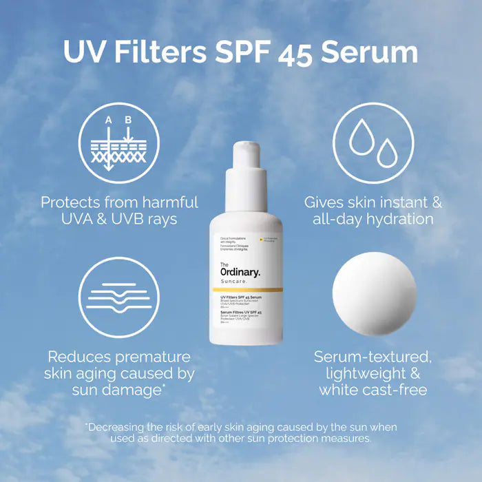 The Ordinary UV Filters SPF 45 Serum Sunscreen PA++++ | Protector Solar Facial En Sérum