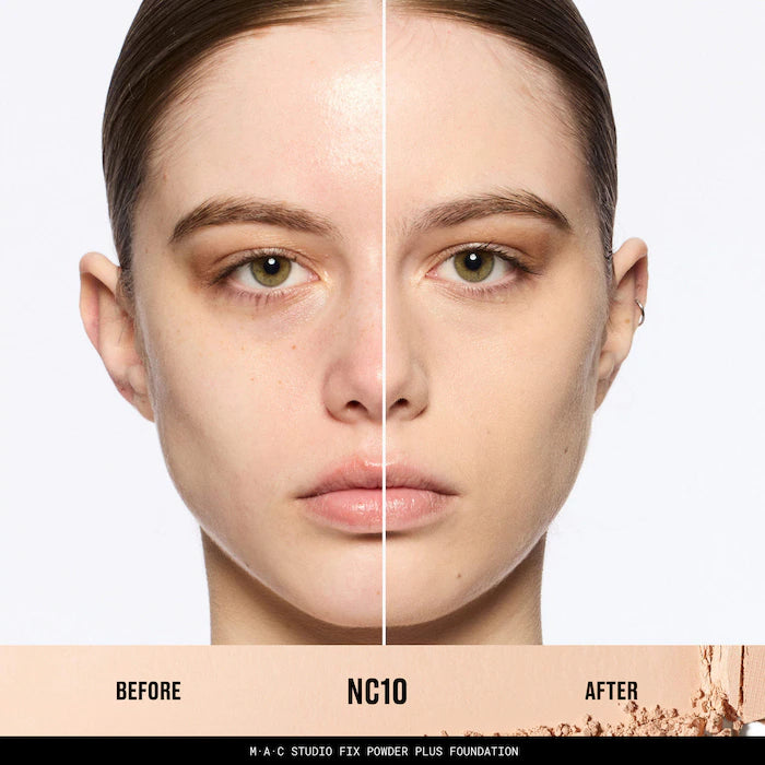 BAJO PEDIDO - MAC Studio Fix Powder Plus Foundation 24HR – Control De Grasa Y Acabado Blur-Matte