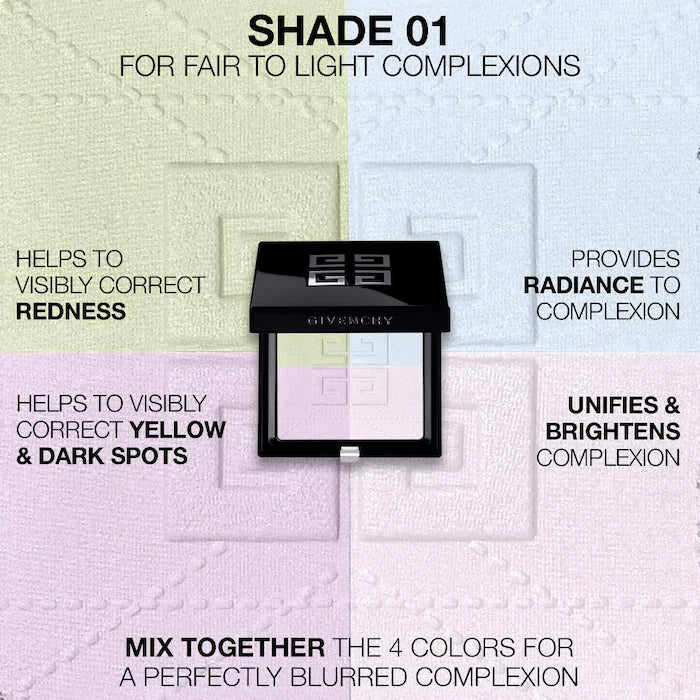 BAJO PEDIDO - Givenchy Prisme Libre Blurring & Color-Correcting Matte Pressed Powder — Polvo Compacto Matificante Que Difumina E Ilumina La Piel