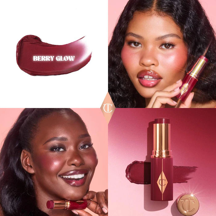 BAJO PEDIDO - Charlotte Tilbury Unreal Lip + Cheek Glow – Rubor En Barra Con Ácido Hialurónico Para Labios Y Mejillas