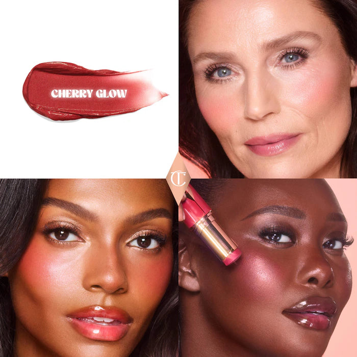 BAJO PEDIDO - Charlotte Tilbury Unreal Lip + Cheek Glow – Rubor En Barra Con Ácido Hialurónico Para Labios Y Mejillas