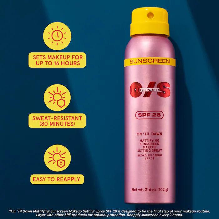 Bajo Pedido | ONE/SIZE by Patrick Starrr On 'Til Dawn Mattifying Sunscreen Makeup Setting Spray SPF 28
