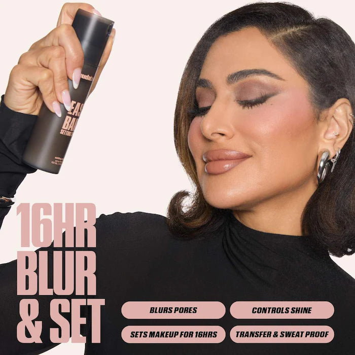 HUDA BEAUTY Easy Bake Blurring Setting Spray — Spray Fijador Difuminador Con 16 Horas De Duración (100 ml)