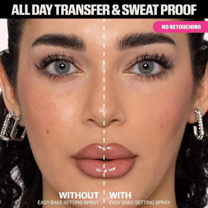 HUDA BEAUTY Easy Bake Blurring Setting Spray — Spray Fijador Difuminador Con 16 Horas De Duración (100 ml)