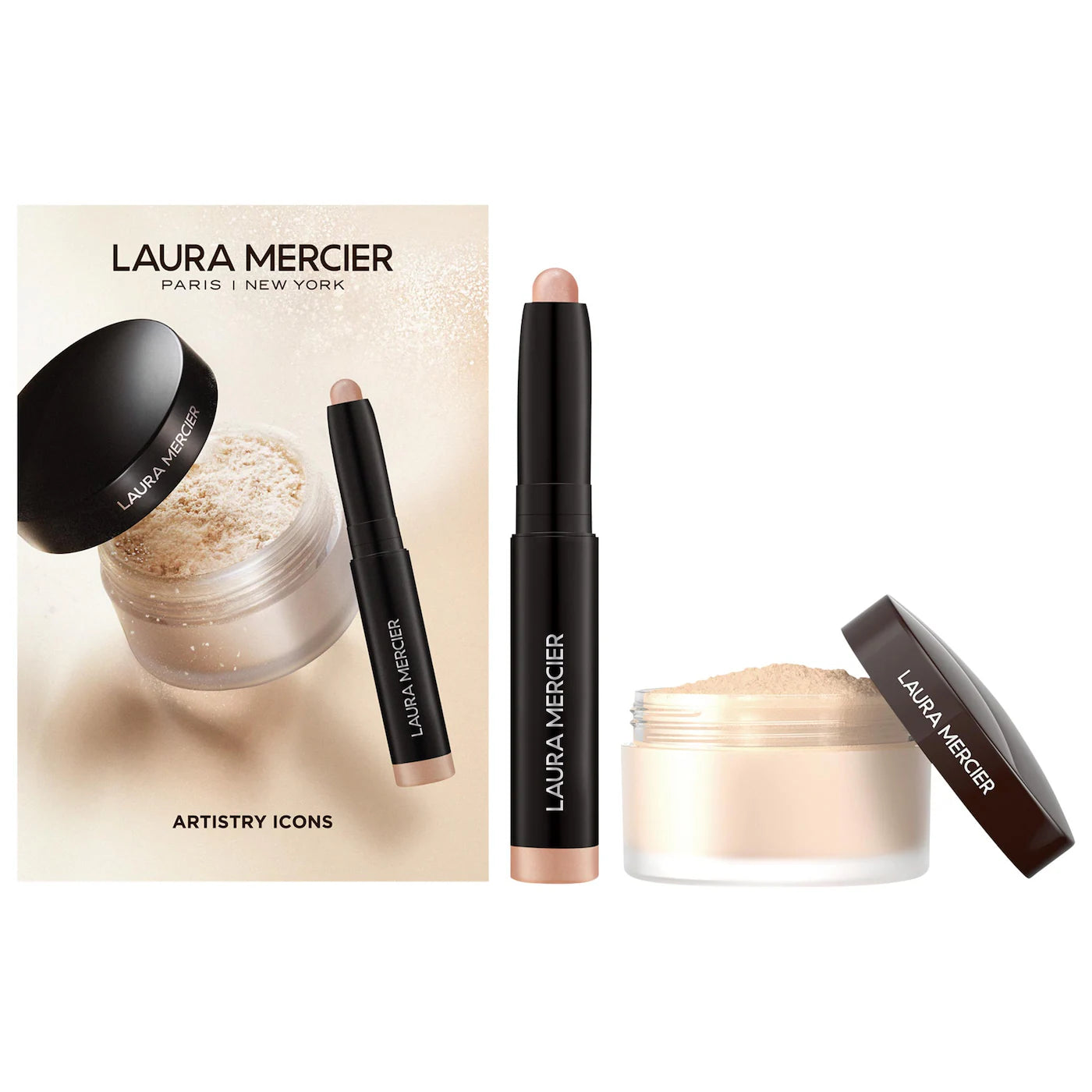 BAJO PEDIDO - LAURA MERCIER Mini Artistry Icons Loose Powder and Eyeshadow Set | Polvo Fijador