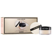 Laura Mercier Indulgent Icons Translucent Loose Powder & Velour Puff Duo — Set De Polvo Suelto Translúcido Con Borla De Terciopelo